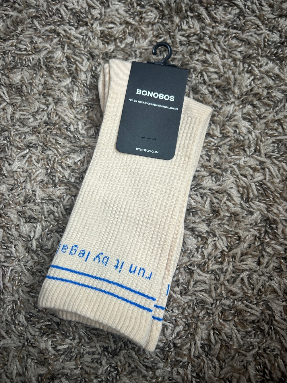 Bonobos Tube Sock Beige Run It By Legal NWT